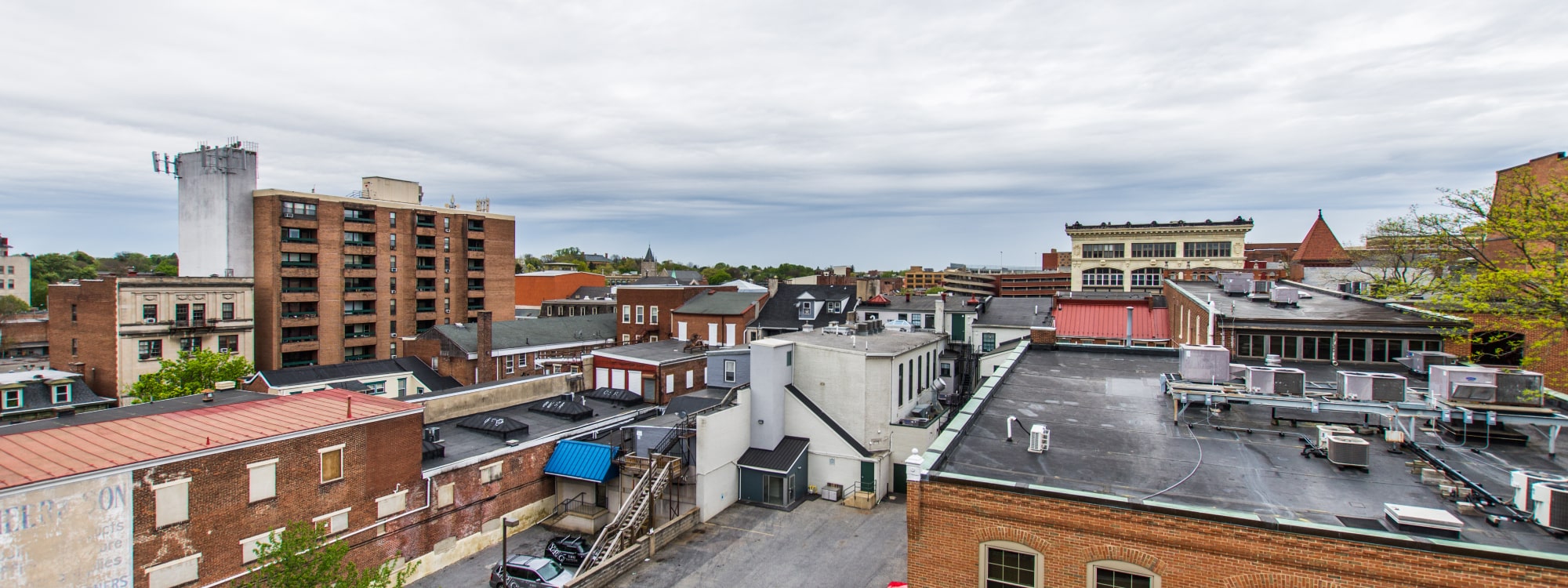 Overlook of Lancaster City for PA Home Solutions contact us banner