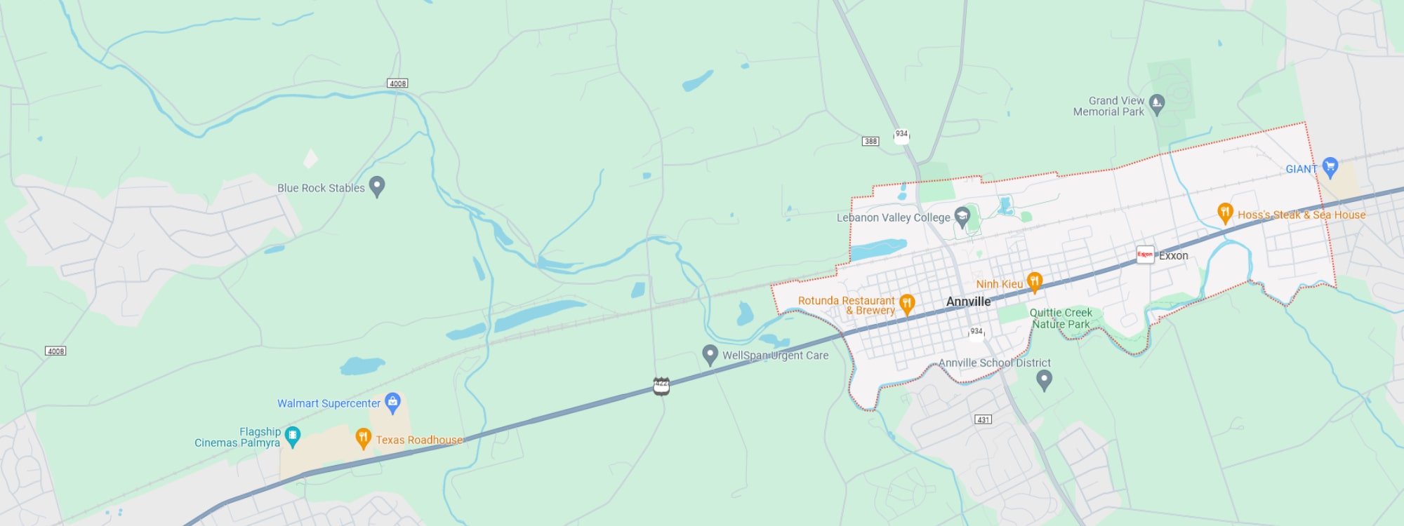 We Buy Houses Fast Annville, PA banner of downtown Annville for PA Home Solutions