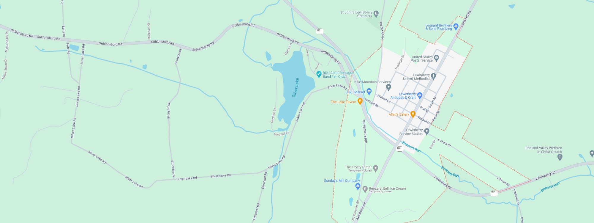 We Buy Houses Fast Lewisberry, PA banner of downtown Lewisberry for PA Home Solutions