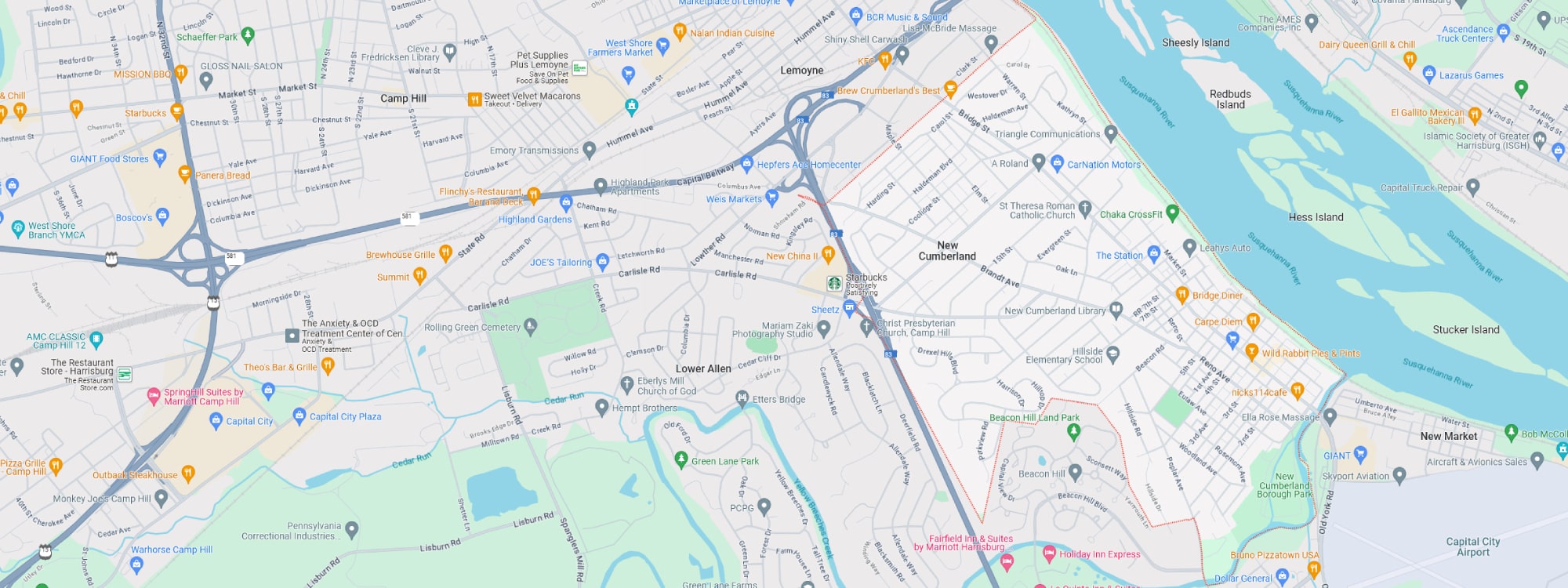 We Buy Houses Fast New Cumberland, PA banner of downtown New Cumberland for PA Home Solutions