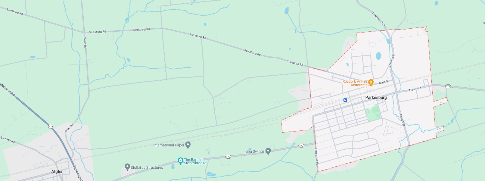 We Buy Houses Fast Parkesburg, PA banner of a map of Parkesburg for PA Home Solutions