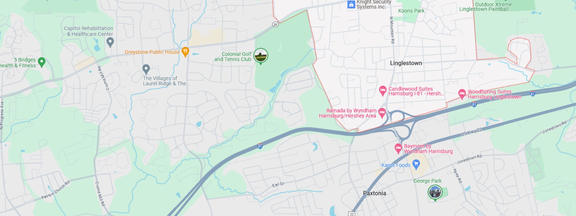 We Buy Houses Fast Linglestown, PA banner of downtown Linglestown for PA Home Solutions